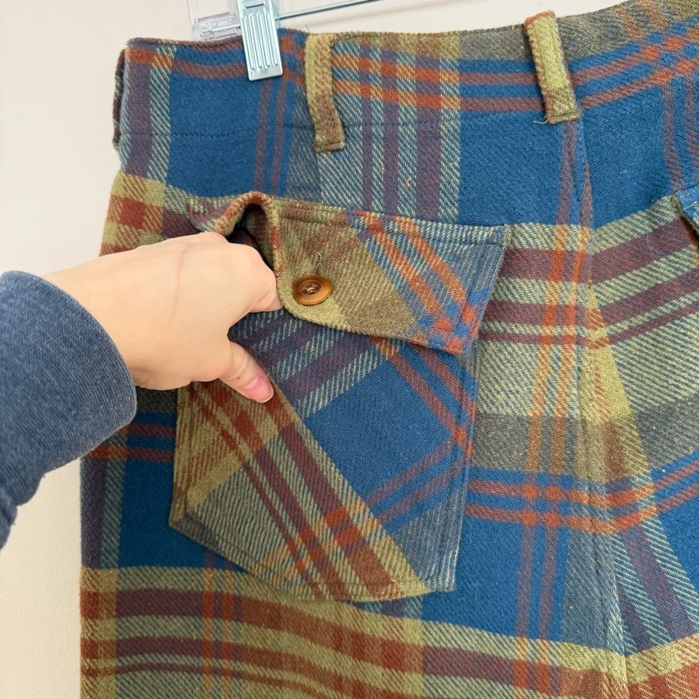 NWT The Great Ranger Pants Sequoia Plaid Flannel Cropped Size 29 100% Cotton